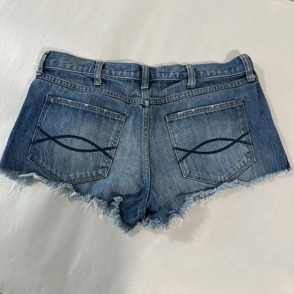 Abercrombie & Fitch High Rise Festival Short Cut Off Jean Shorts Women's Size 8 - Picture 4 of 6